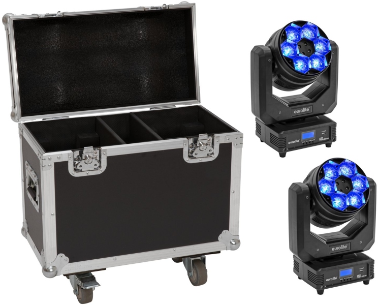 Eurolite Set 2x LED TMH-H240 Beam/Wash/Flower Effect + Case
