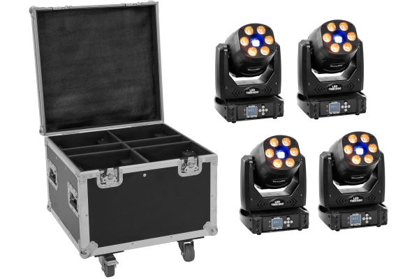 Set 4x LED TMH-H90 + Case with wheels