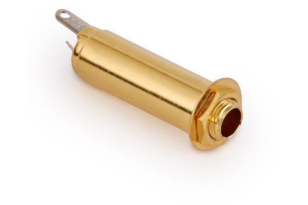  Closed Stereo Jack Socket, for Mouning with Jackplates - Gold