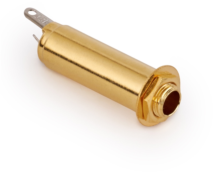 MEC Pickups Closed Stereo Jack Socket, for Mouning with Jackplates - Gold