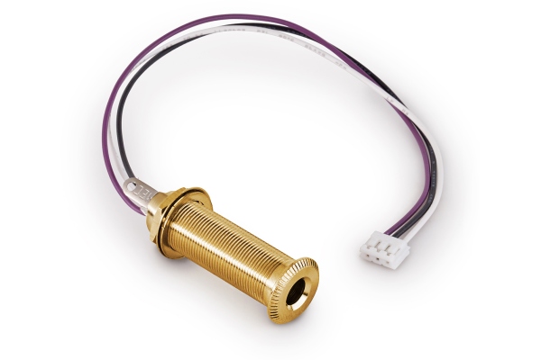 Closed Stereo Jack Socket, for Mounting in Instrument Sides with R4 Connector - Gold Closed Stereo Jack Socket, for Mounting in Instrument Sides with R4 Connector - Gold