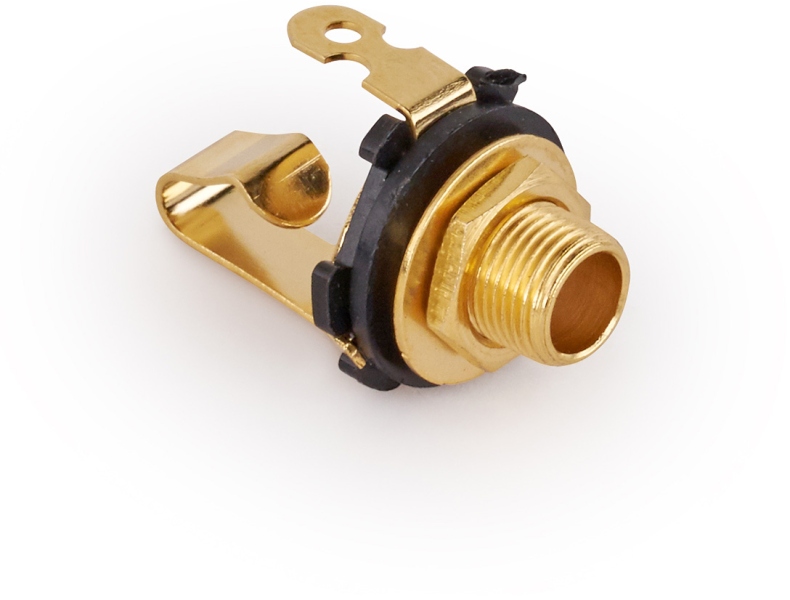 MEC Pickups Open 6.3 mm / 1/4 Mono Jack Socket - Gold