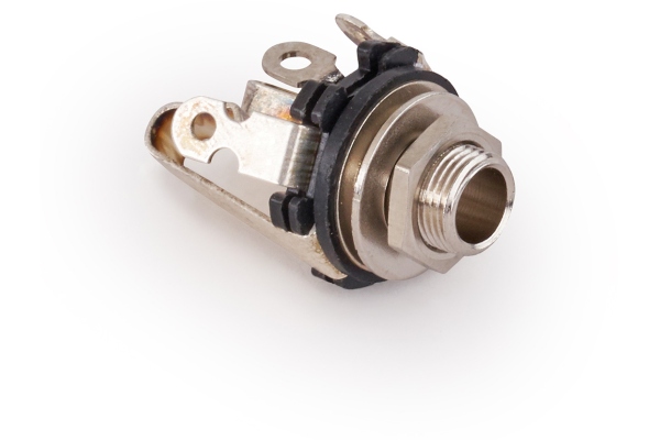 MEC Pickups  Open 6.3 mm / 1/4 Stereo Jack Socket - Chrome