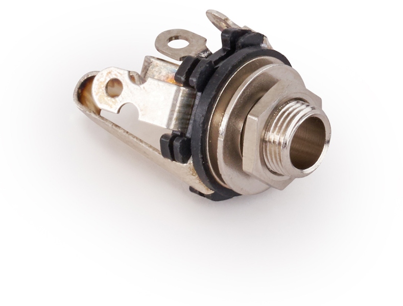 MEC Pickups Open 6.3 mm / 1/4 Stereo Jack Socket - Chrome