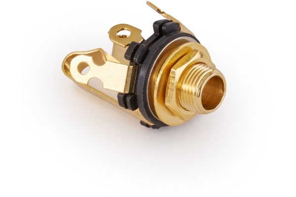  Open 6.3 mm / 1/4 Stereo Jack Socket - Gold