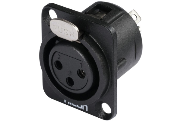 Hicon XLR mounting plug 3pin HI-X3DF-G