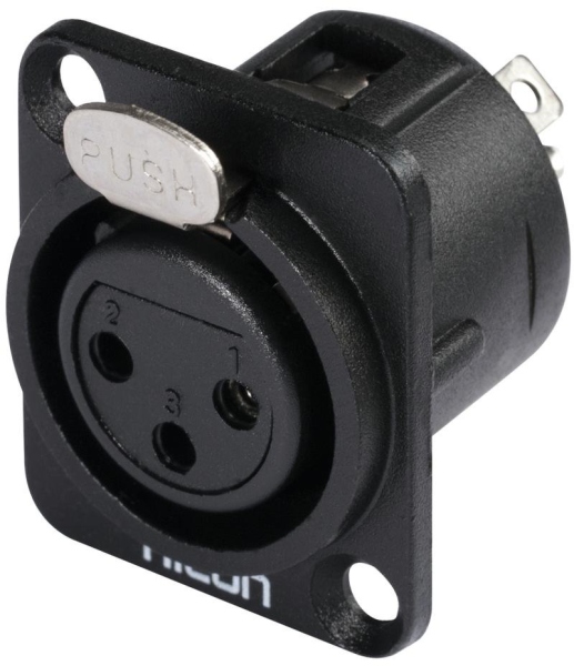 Hicon XLR mounting plug 3pin HI-X3DF-M