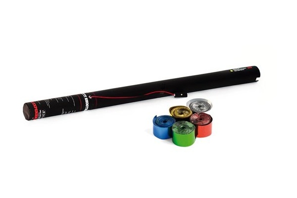 Electric Streamer Cannon 80cm, multicolor metallic Electric Streamer Cannon 80cm, multicolor metallic