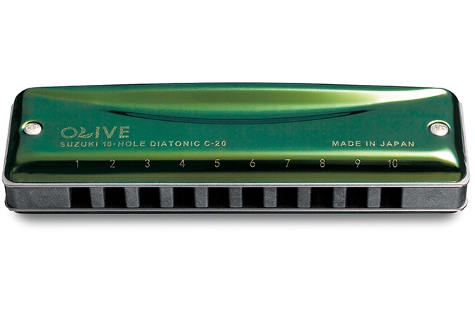 Muzicuță diatonică în La (A). Suzuki Olive C-20 A