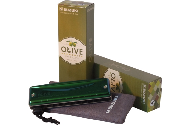 Muzicuță diatonică în La (A). Suzuki Olive C-20 A