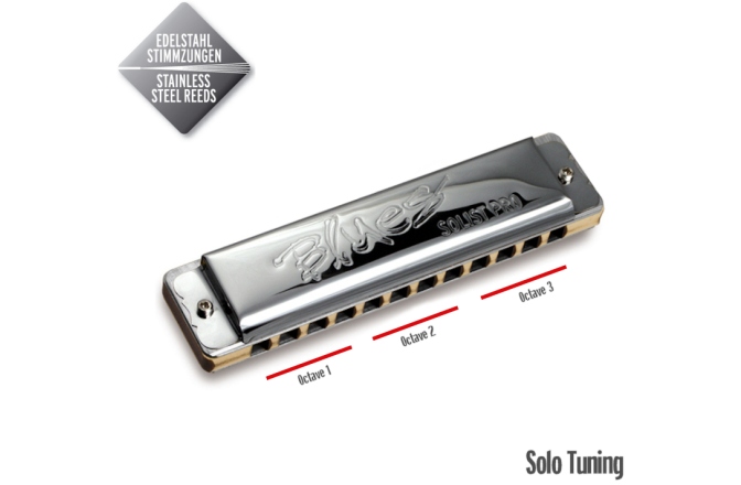 Muzicuță în DO 12 găuri Seydel SOLIST PRO 12 STEEL - Solo C