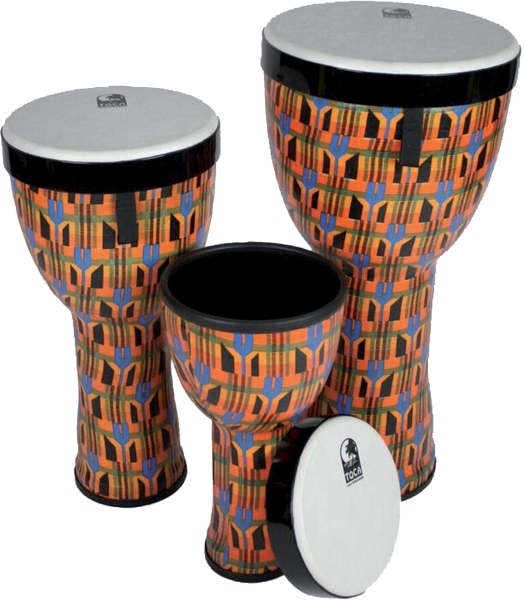 Toca Nesting Drums Freestyle II 3 buc set Kente Cloth
