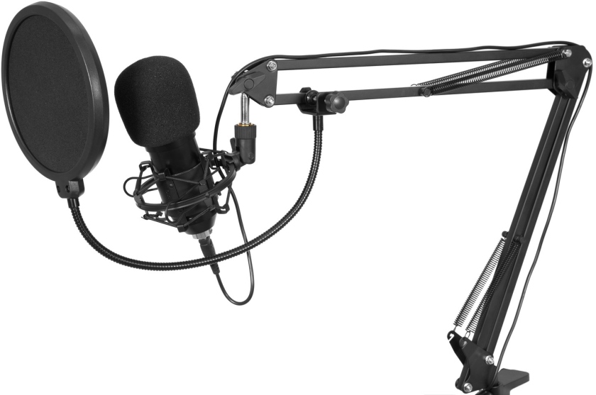 Omnitronic BMS-1C USB Condenser Broadcast Microphone Set