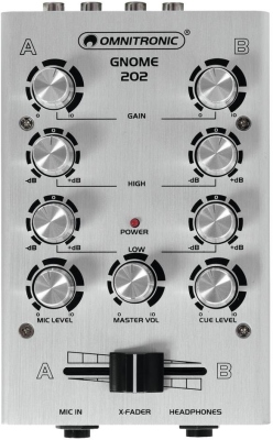 Omnitronic gnome-202 mini mixer silver