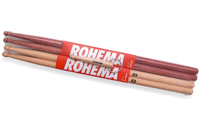 Pachet bețe tobe Rohema 5A Value Pack