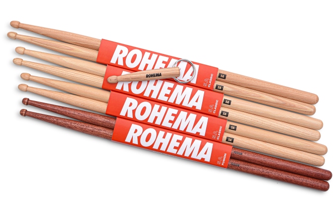 Pachet bețe tobe Rohema 5A Value Pack