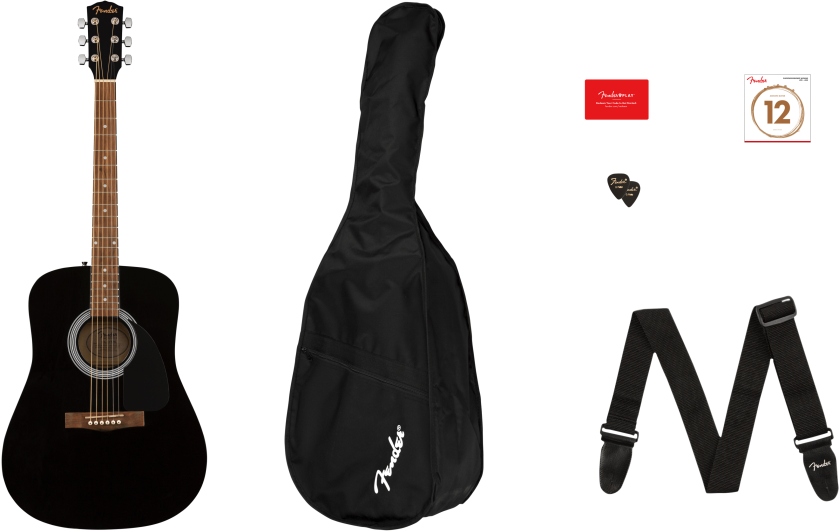 Fender FA-115 Dreadnought Pack V2 Black