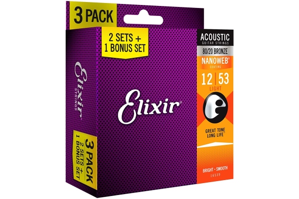 3Pack Nanoweb Acoustic 80/20 12-53 3Pack Nanoweb Acoustic 80/20 12-53