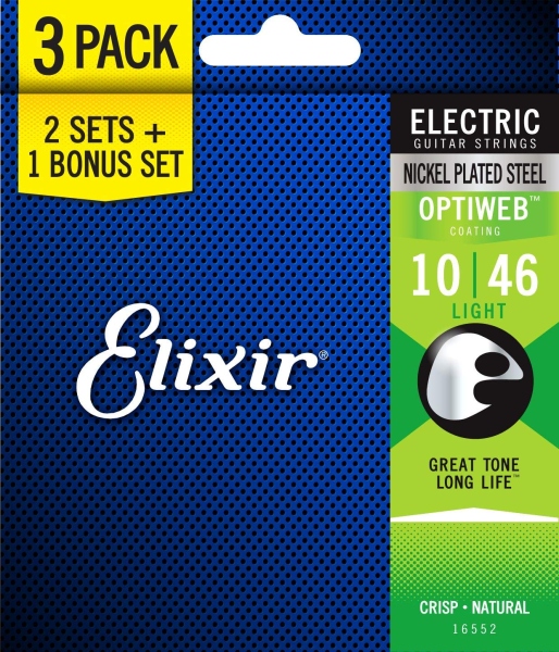 Elixir 3Pack Optiweb Electric 10-46 16552