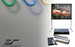 Pachet ecran de proiectie  Elitescreens  FRONT / REAR Q150V 305 x 228 cm