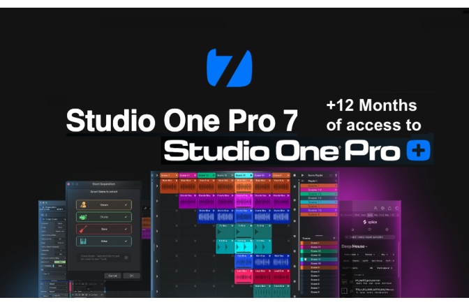 Pachet Licență DAW Presonus Studio One Pro 7 Perpetual License with 12M Pro+