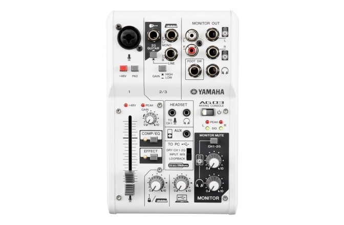 Pachet Streaming Yamaha AG03 mk2 Streaming Pack White