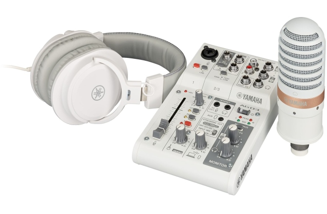 Pachet Streaming Yamaha AG03 mk2 Streaming Pack White