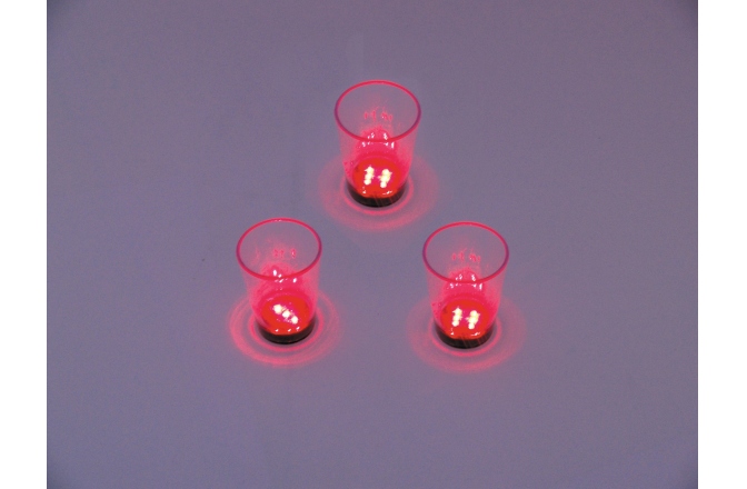 Pahare LED Europalms LED Glass 2oz with Dice Play, red, 3x