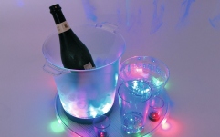 Pahare LED Europalms LED Glass 2oz with Dice Play, red, 3x