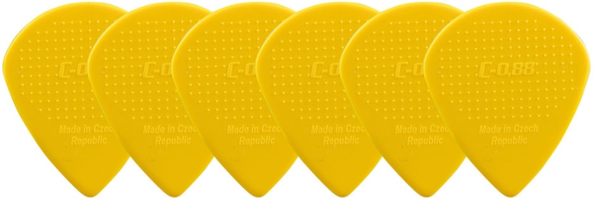 Janicek Picks D-Grip Nylonpicks 0.88 Galben Set 6