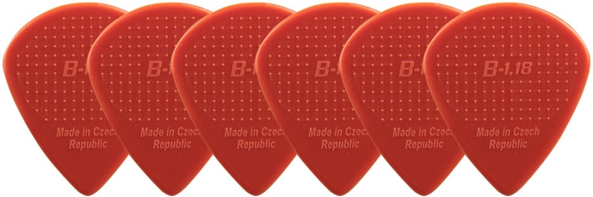 Janicek Picks D-Grip Nylonpicks 1.18 Rosu Set 6