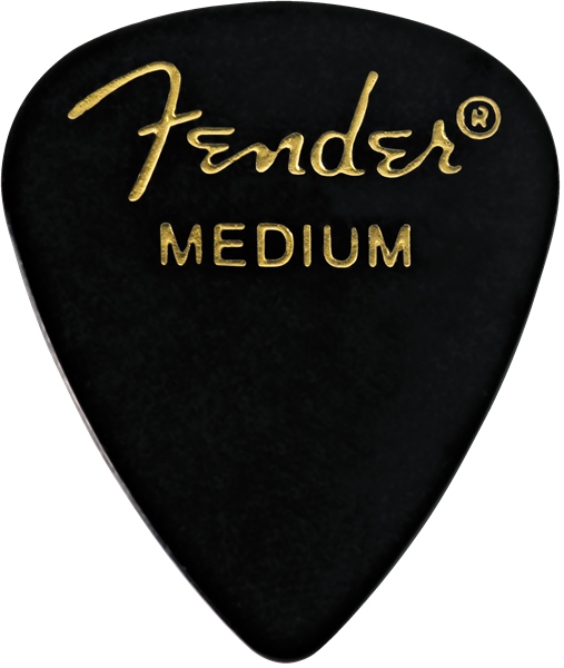 Fender Classic Celluloid Black 351 Shape Medium