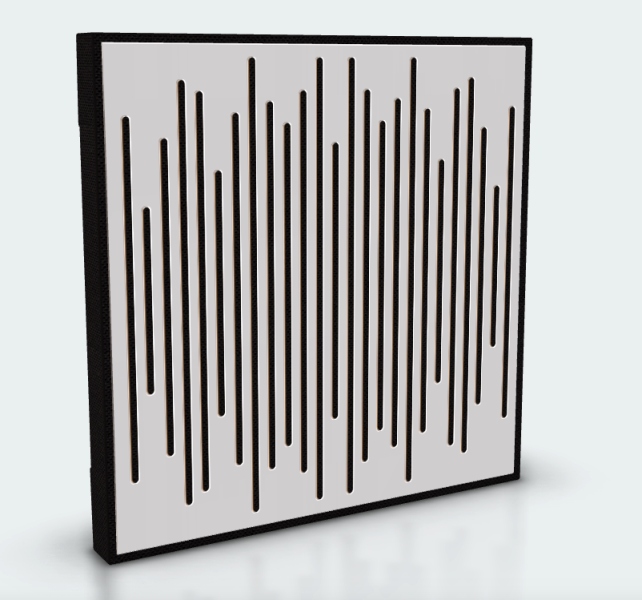 GIK Acoustics Amplitude Acoustic Panels Square Black Fabric Digiwave White