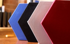 Panou acustic GIK Acoustics DecoShapes Hexagon Acoustic Panel Large 600x50mm Red EJ076