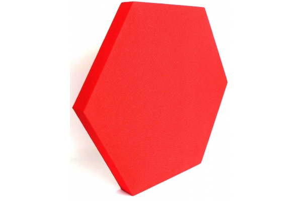 GIK Acoustics DecoShapes Hexagon Acoustic Panel Large 600x50mm Red EJ076