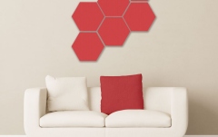 Panou acustic GIK Acoustics DecoShapes Hexagon Acoustic Panel Small 300x25mm Red EJ076