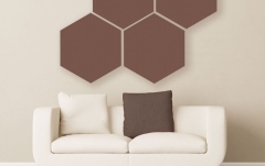 Panou acustic GIK Acoustics DecoShapes Hexagon Acoustic Panel Small 300x25mm Red EJ076