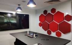 Panou acustic GIK Acoustics DecoShapes Hexagon Acoustic Panel Small 300x25mm Red EJ076