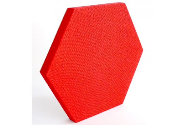 GIK Acoustics DecoShapes Hexagon Acoustic Panel Small 300x25mm Red EJ076