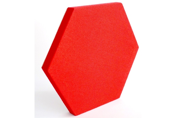 GIK Acoustics DecoShapes Hexagon Acoustic Panel Small 300x25mm Red EJ076