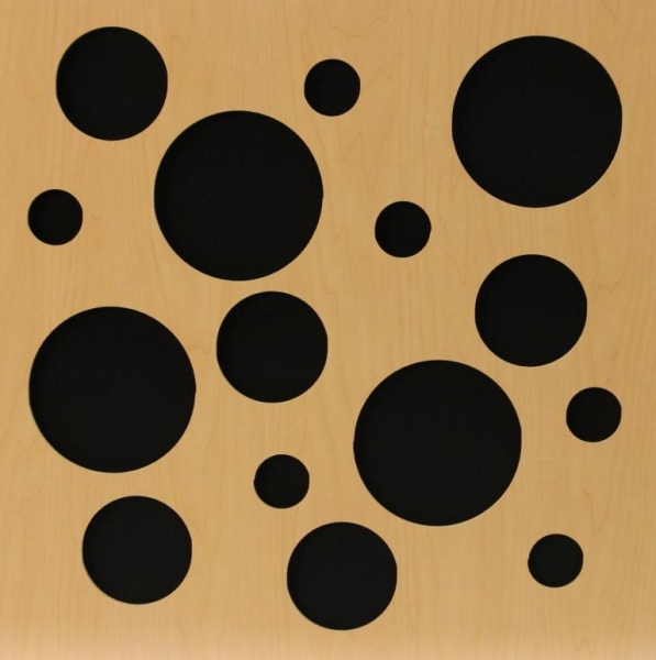 GIK Acoustics Impression Panel Diffuser/Absorber 50mm Bubbles Square Beech Wood
