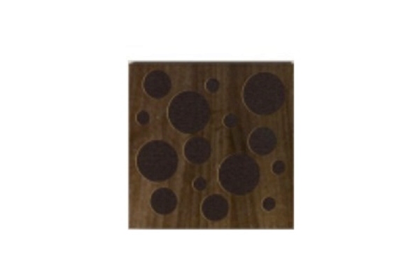 GIK Acoustics Impression Panel Diffuser/Absorber 50mm Bubbles Square Walnut Wood
