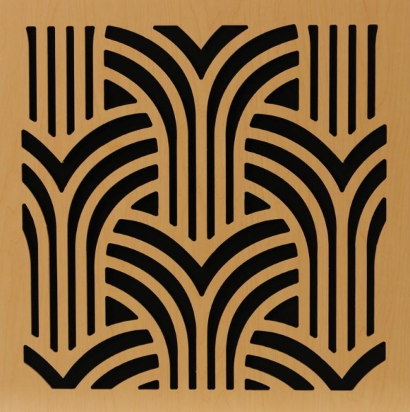 GIK Acoustics Impression Panel Diffuser/Absorber 50mm Gatsby Square Beech Wood