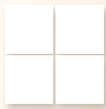 GIK Acoustics 242 Acoustic Panel Square 4Box WH EJ184