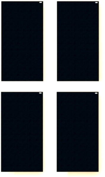 GIK Acoustics Acoustic Panels Spot Rectangle 4Box BK  EJ138