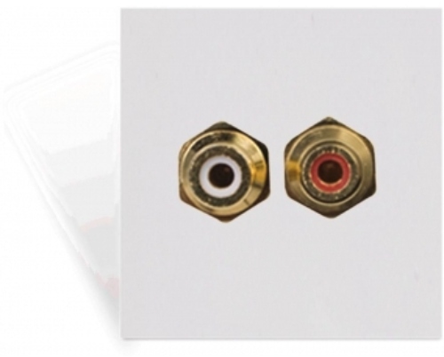 ProCab CP45RCA/W Connection plate RCA 45 x 45 mm White