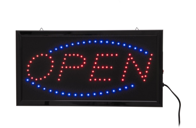 Panou publicitar Eurolite LED Sign OPEN classic
