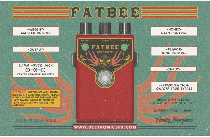 Pedală de Distortion Beetronics Fatbee