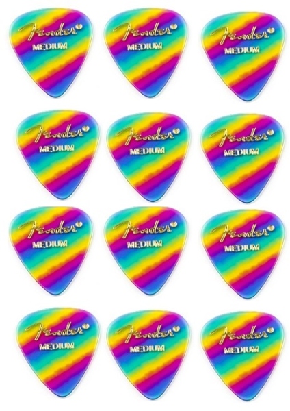 Fender 351 Shape Rainbow Medium (12)