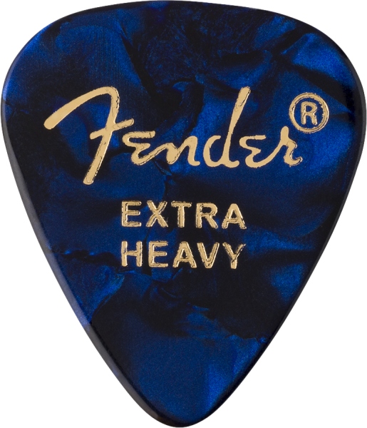 Fender Premium Celluloid Blue Moto 351 Shape Extra Heavy 12 Count